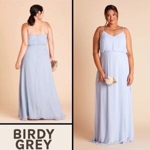 NEW Birdy Grey Gwennie Ice Blue Chiffon Bridesmaid Dress Wedding Evening Size 3X